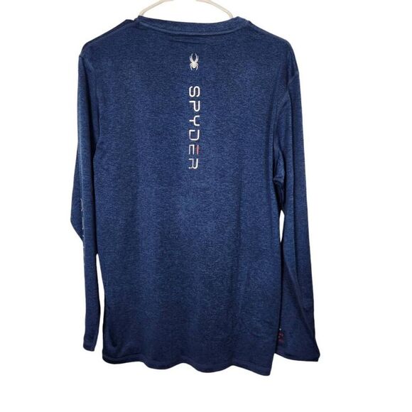 Spyder swim shirt rash guard UPF 50 blue long sleeve water sport small NWT - Picture 3 of 7